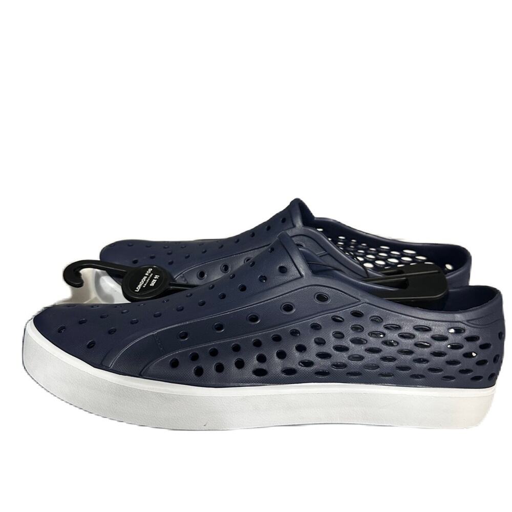 London Fog Mens Bately Perforated Slip On Athletic Sneakers Casual Shoes Size 11 - Picture 4 of 6